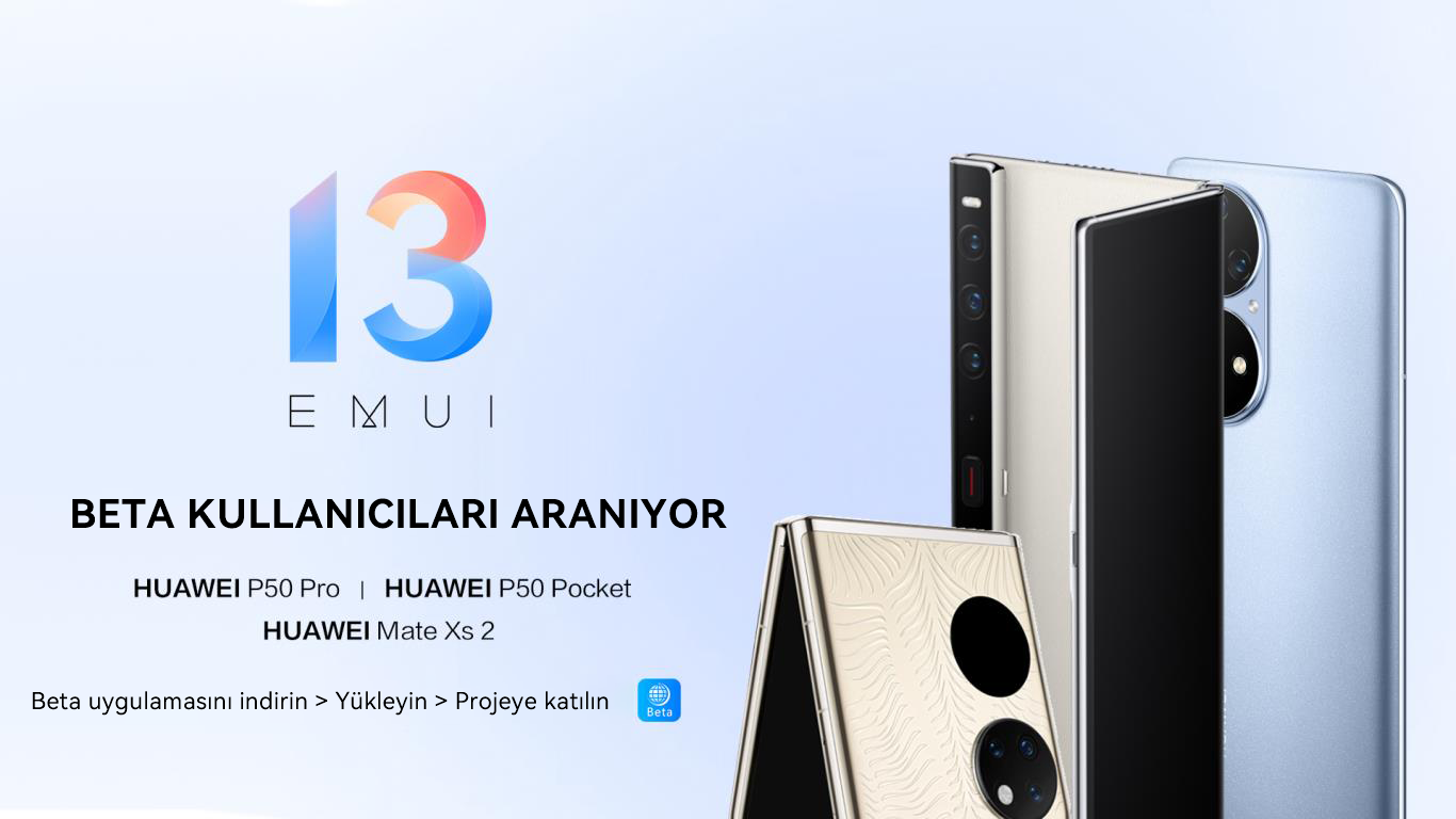 EMUI 13 Beta P50 Pro, P50 Pocket ve Mate Xs 2 için Başlıyor